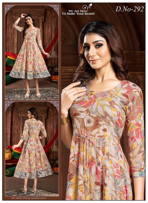 Best Anarkali Kurtis Suppliers in India | Ajmera Fashion  in Surat